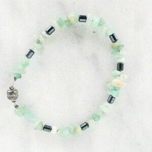 Handmade Vintage Jewelry Glass Stone Beaded Bracelet